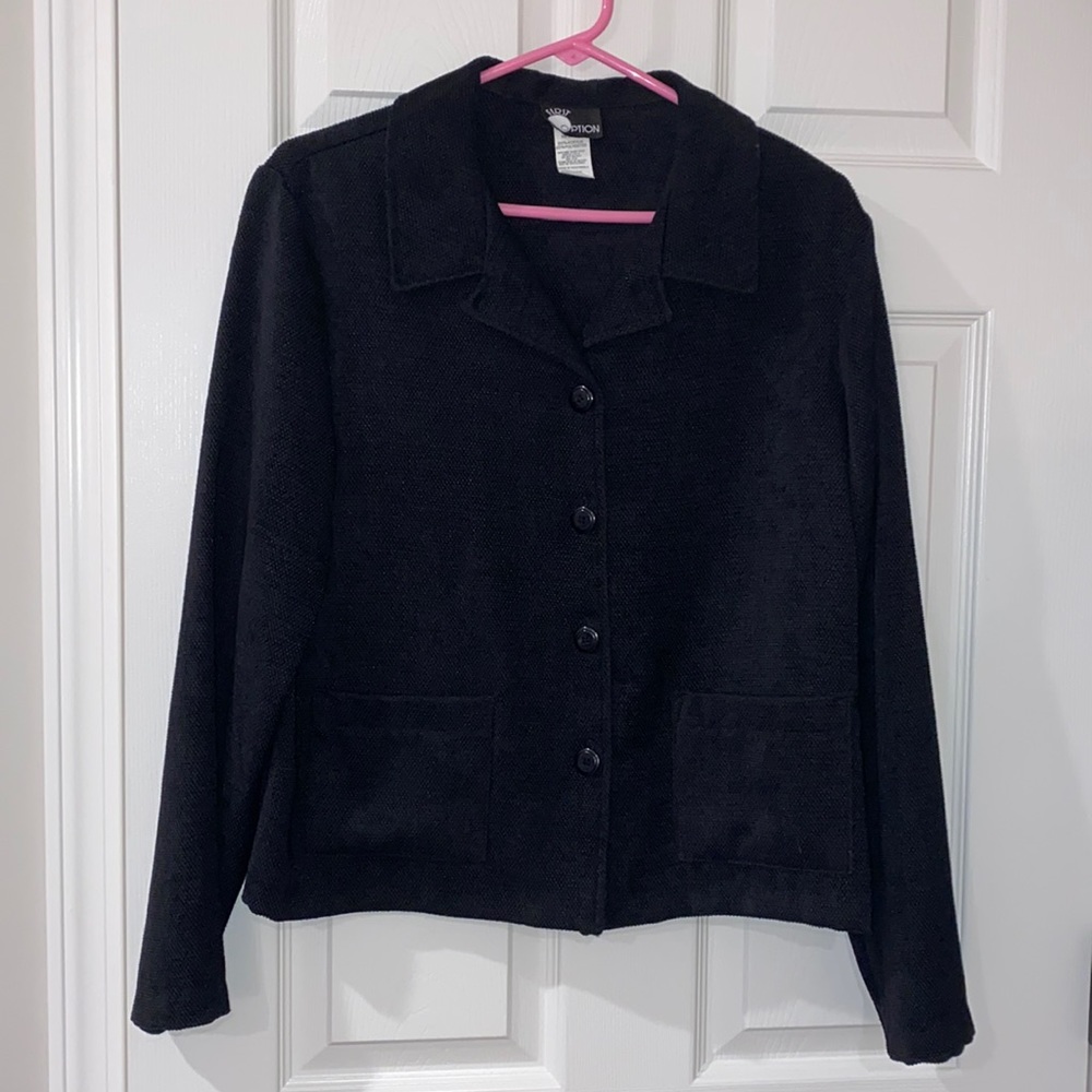 Vintage 90s - First Option Blazer - Size Large (Black)